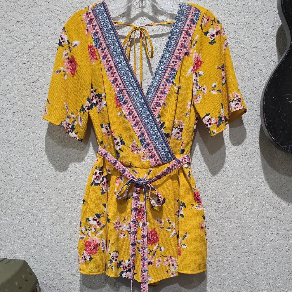 Trixxi Yellow Floral Dress